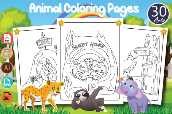 Animal Coloring Pages Graphics