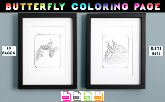 Butterfly Coloring Pages: Graphics & Coloring Pages
