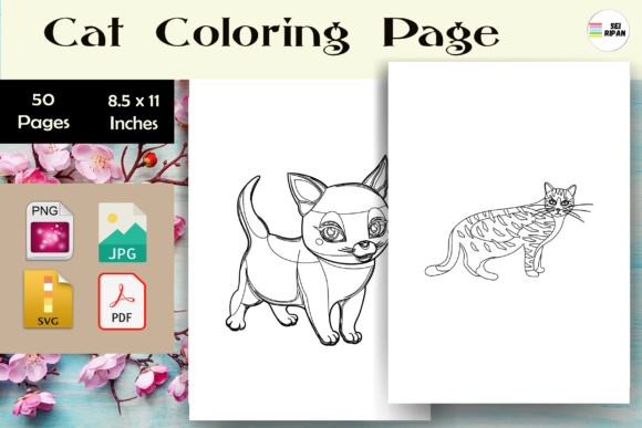 Cat Coloring Pages: Graphics for Real Publishing