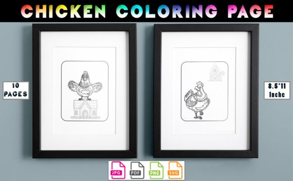 Chicken Coloring Pages: Graphics for Playful, Print-Ready Content