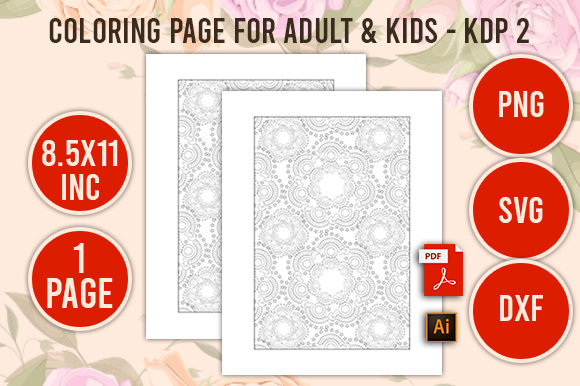Coloring Page for Adult Kids - KDP 2