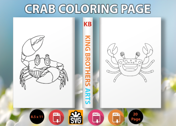 Crab Coloring Page for Kids