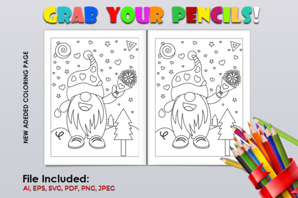 Cute Cartoon Gnome Coloring Page for Kid