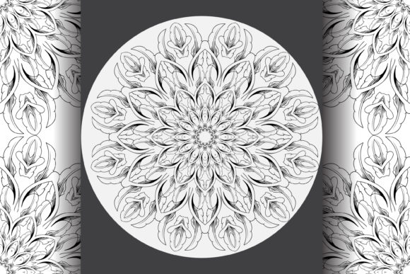 Floral Mandala Pattern Coloring Page KDP