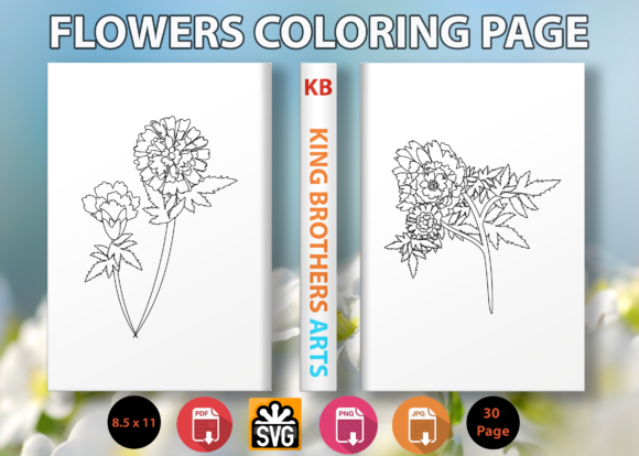 Flowers Coloring Book for Kids - 7