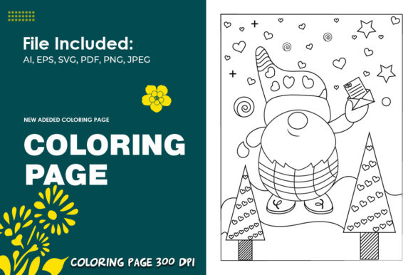 Gnome Coloring Page for Kids Activity
