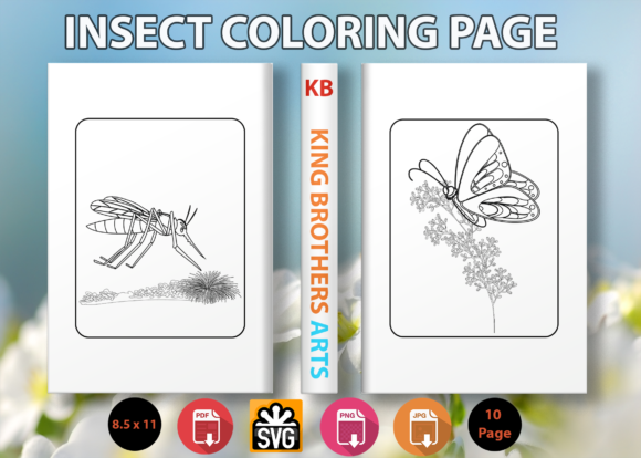Insect Coloring Page Graphics & Coloring Pages
