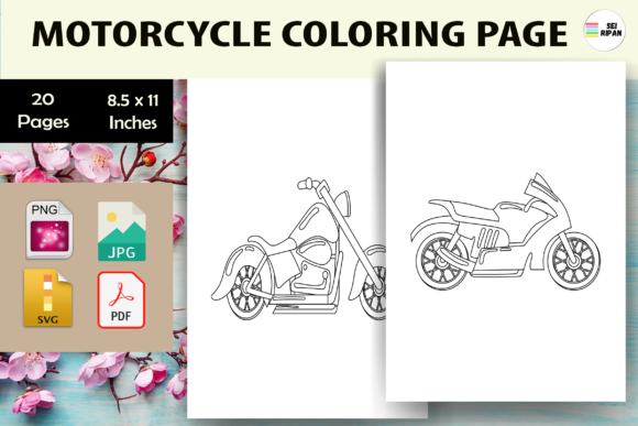Motorcycle Coloring Pages Graphics