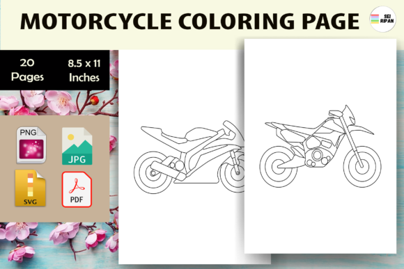 Motorcycle Coloring Pages Graphics