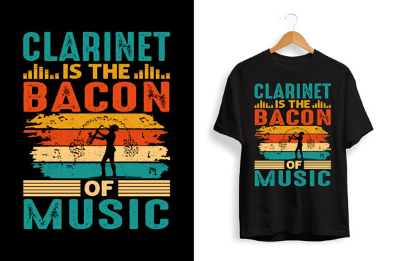 Music T Shirt Design: Clarinet is the Ba — Graphics & T-Shirt Designs