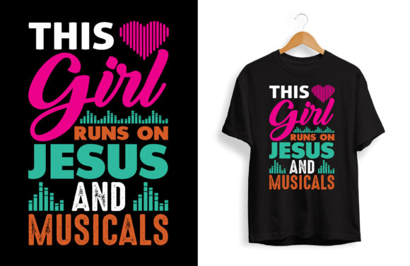 Music T-Shirt Design: This Girl Runs on Graphics