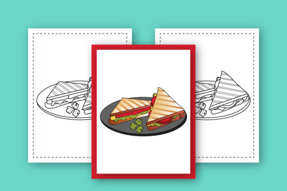 Sandwich Graphics and Coloring Pages