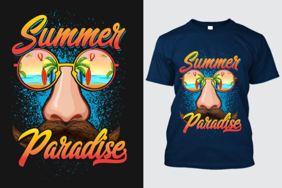 Summer T-Shirt Design 1: A Versatile Graphics Asset for T-Shirt Designs