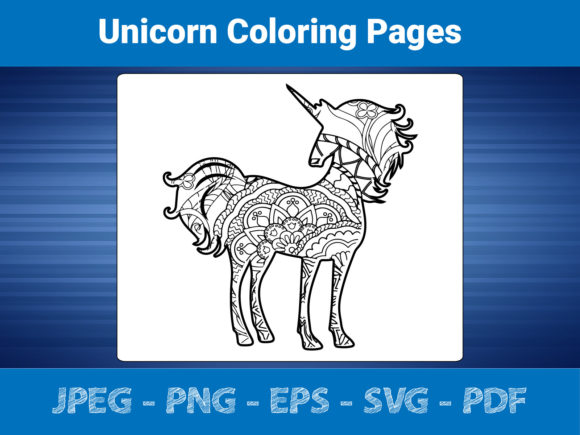 Unicorn Coloring Pages for Adult Graphics